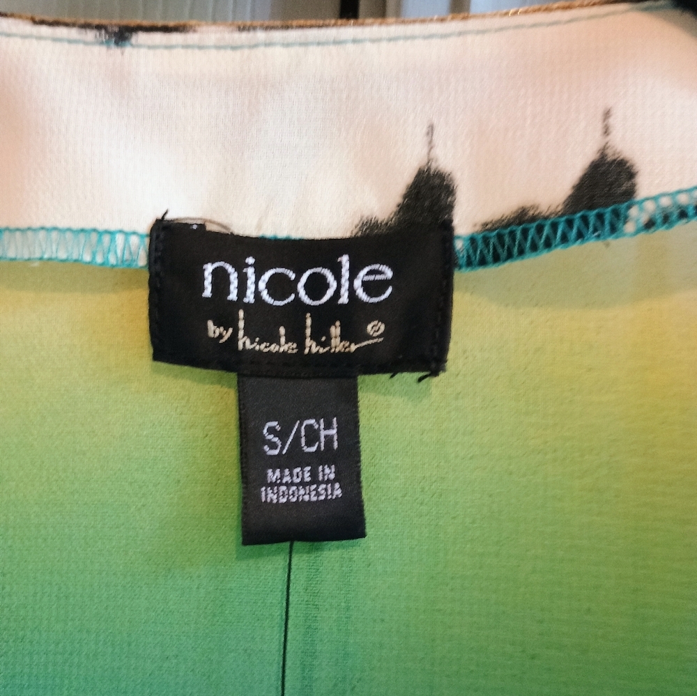 NEW WITH TAGS Nicole by Nicole Miller Tunic Size Small Vibrant With Embroidery - Picture 7 of 13